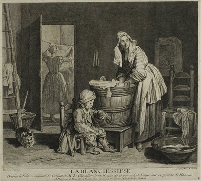 La lavandaia da Charles Nicolas Cochin I