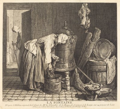 La fontana da Charles Nicolas Cochin I after Jean Siméon Chardin