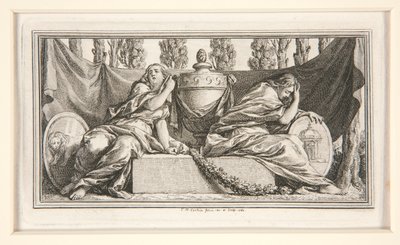 Vignetta funebre per Mme. de France, Duchessa di Parma da Charles Nicolas Cochin the younger