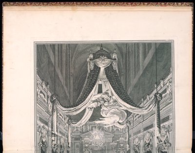 Funerale di Elisabetta Teresa di Lorena, Regina di Sardegna, nella Chiesa di Notre Dame di Parigi il 22 settembre 1741 da Charles Nicolas Cochin the younger