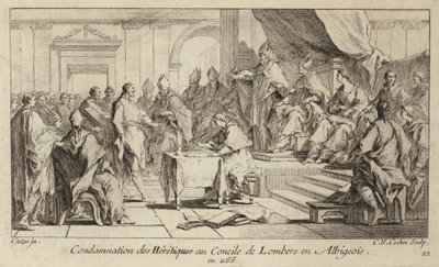 Condanna dei Catari come eretici al Concilio di Lombers, Francia da Charles Nicolas II Cochin