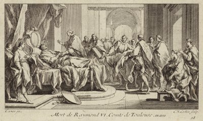 Morte di Raimondo VI, conte di Tolosa da Charles Nicolas II Cochin