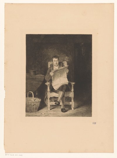Uomo che legge il giornale da Charles Oliver Murray