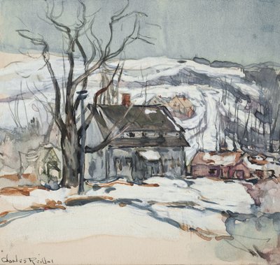 Casa e Albero in Inverno da Charles P. Reiffel