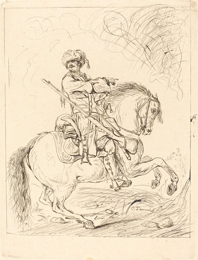 Un dragone a cavallo da Charles Parrocel