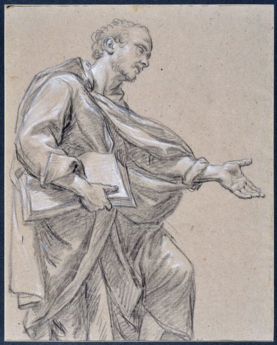 Figura drappeggiata con un libro da Charles Parrocel