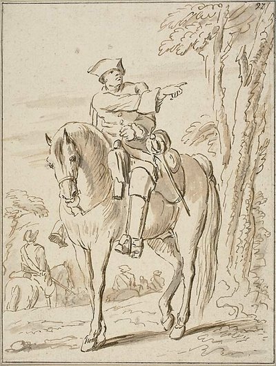 Punta equestre a sinistra da Charles Parrocel
