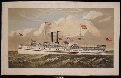 Piroscafo americano City of Worcester Norwich Line per Boston via New London e Norwich da Charles Parsons