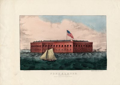 Fort Sumter: Porto di Charleston, S.C., pub. da Currier e Ives, c.1861 da Charles Parsons