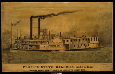 Prairie State. Baldwin, Master. Un pacchetto regolare da St Louis a La Salle, sul fiume Illinois da Charles Parsons