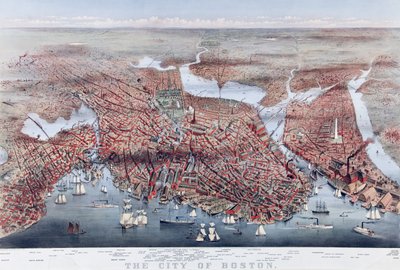 La città di Boston da Charles Parsons