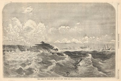 La tempesta del dieci febbraio nella baia di New York da Charles Parsons