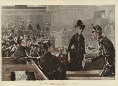 Una scena nei tribunali di Parigi da Charles Paul Renouard