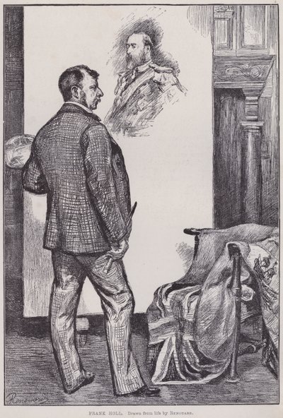 Frank Holl, dipingendo nel suo studio da Charles Paul Renouard