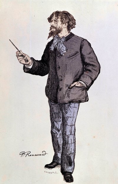 Ritratto dello scrittore Alphonse Daudet (illustrazione di Paul Renouard) da Charles Paul Renouard