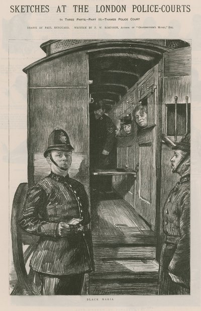 Schizzi ai tribunali di polizia di Londra da Charles Paul Renouard