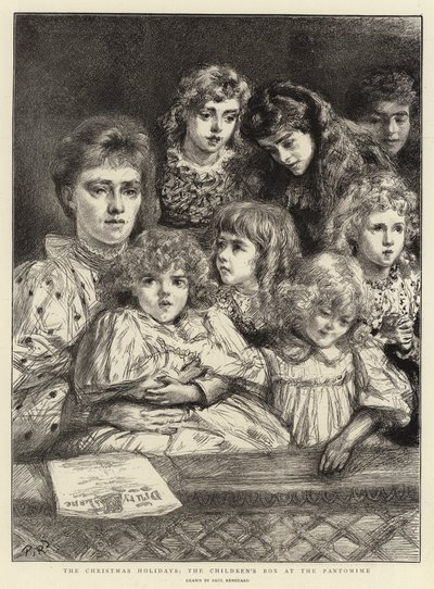 Le vacanze di Natale, il palco dei bambini al Pantomime da Charles Paul Renouard