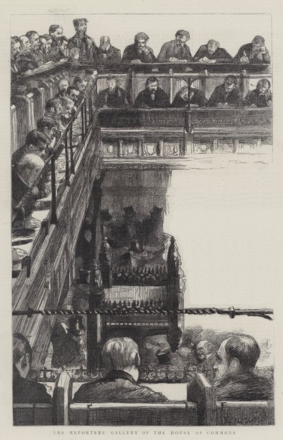 La galleria dei reporter della Camera dei Comuni da Charles Paul Renouard