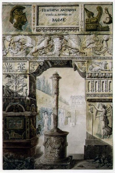Frammenti Antichi da Roma Antica, design per una pagina del titolo da 