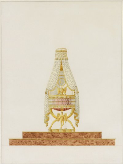 Progetto della culla per Sua Maestà il Re di Roma, 1811 da Charles Percier