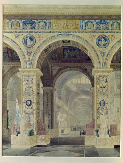 Vista Interna del Louvre da Charles Percier