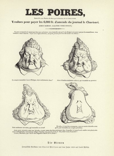 Caricatura del re Luigi Filippo I di Francia da Charles Philipon