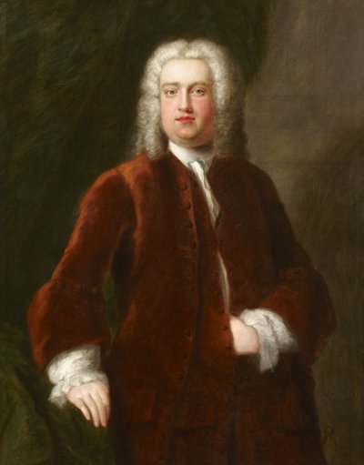Ritratto di un gentiluomo del XVIII secolo non identificato presentato come ritratto di Georg Frideric Handel, 1737 da Charles Philips