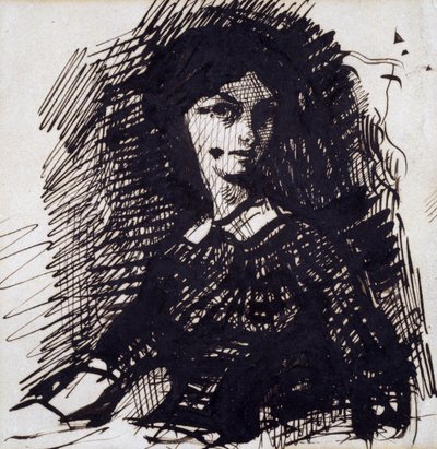 Ritratto di Jeanne Duval, metà XIX secolo da Charles Pierre Baudelaire