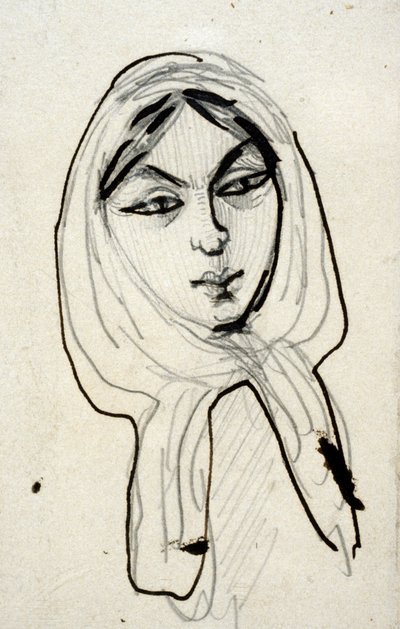 Ritratto di Jeanne Duval, metà del XIX secolo da Charles Pierre Baudelaire