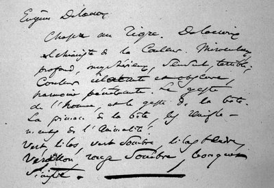 Testo del poeta Charles Baudelaire (1821-1867) sul pittore Eugène Delacroix pubblicato nel 1846 da Charles Pierre Baudelaire