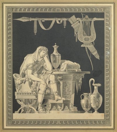 Achille piange la morte di Patroclo da Charles Pierre Joseph Normand