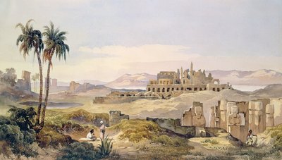Veduta delle rovine di Karnak in Egitto da Charles Pierron