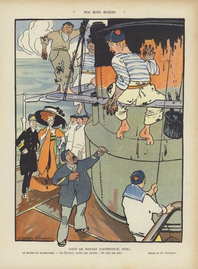 I nostri bravi marinai. Illustrazione per Le Rire da Charles Pourriol