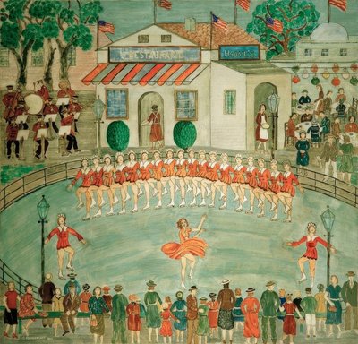 Pattinatori alla Fiera Mondiale da Charles Prendergast
