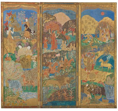 Paravento a tre pannelli, c.1916-17 da Charles Prendergast