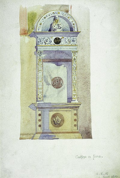 Certosa di Pavia, Memoriale, 1891 da Charles Rennie Mackintosh