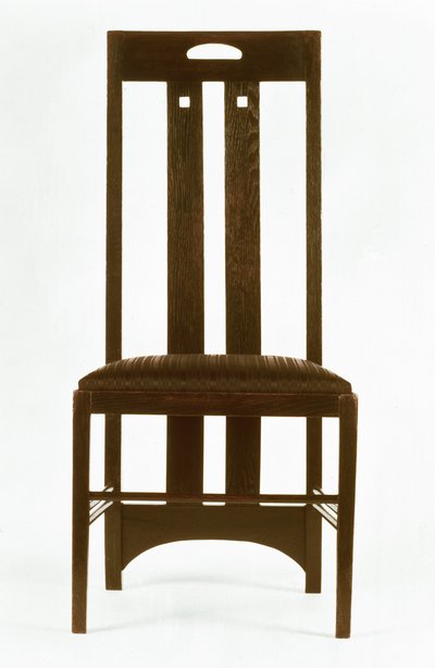 Sedia per la sala da pranzo bianca, Ingram Street Tearooms da Charles Rennie Mackintosh