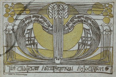 Programma della Conversazione, dalla Glasgow Architectural Association da Charles Rennie Mackintosh