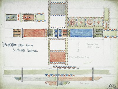 Decorazione dal Tetto di S. Miniato, Firenze, 1891 da Charles Rennie Mackintosh