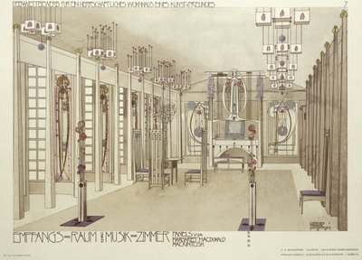 Design per una sala musicale, c.1901 da Charles Rennie Mackintosh