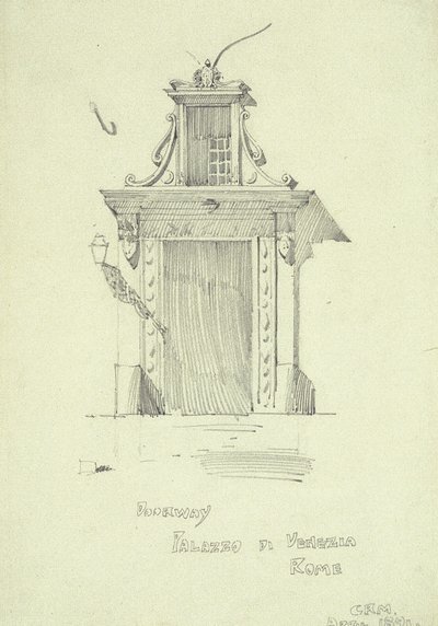Portale, Palazzo di Venezia, Roma da Charles Rennie Mackintosh