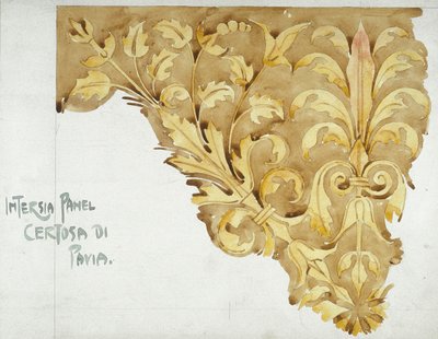 Pannello di intarsio, Certosa di Pavia, 1891 da Charles Rennie Mackintosh