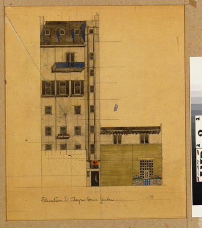 Londra, Elevazione dello Studio Proposto in Glebe Place e Upper Cheyne Walk da Charles Rennie Mackintosh