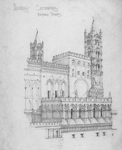 Duomo di Palermo, Torrette Orientali, 1891 da Charles Rennie Mackintosh