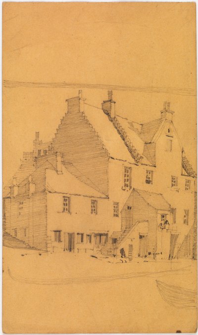 Schizzo a matita di vecchi edifici, probabilmente a Glasgow da Charles Rennie Mackintosh