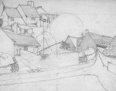 Schizzo di villaggio inglese, c.1920 da Charles Rennie Mackintosh