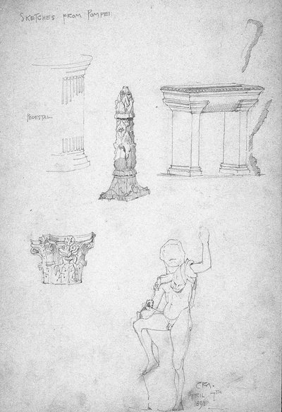 Schizzi da Pompei, 1891 da Charles Rennie Mackintosh