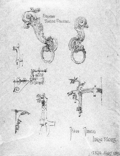 Alcuni Lavori in Ferro di Siena, 1891 da Charles Rennie Mackintosh