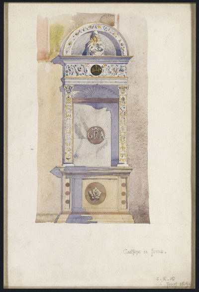 Studio di un altare gesuita, Certosa di Pavia, 1891 da Charles Rennie Mackintosh