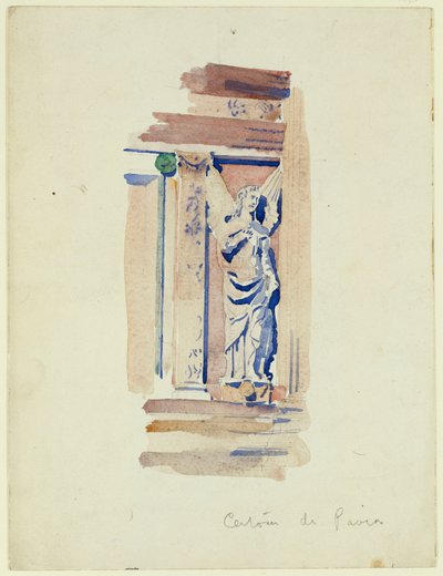 Studio di una statua di angelo, Certosa di Pavia, 1891 da Charles Rennie Mackintosh